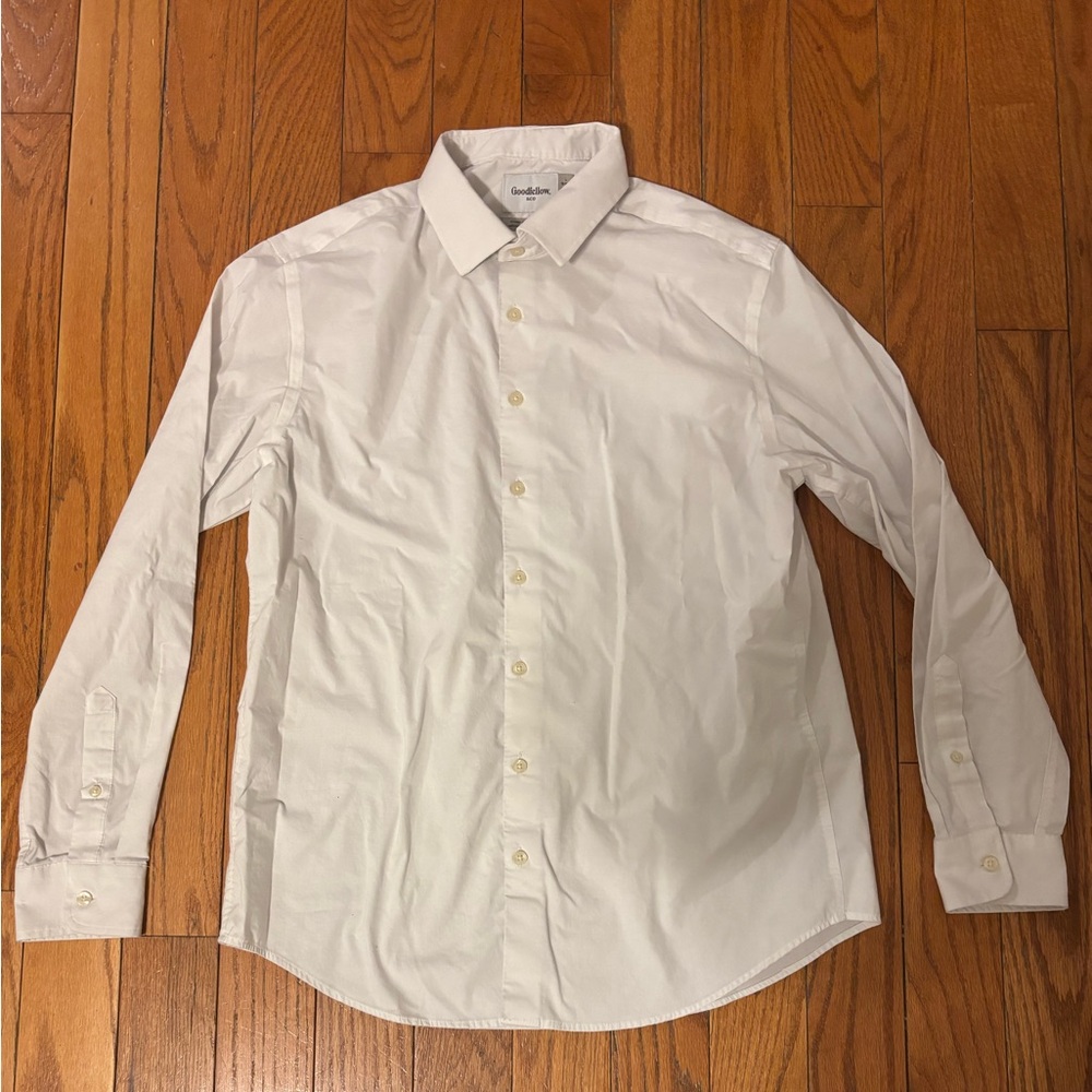 Goodfellow & Co Cream Dress Shirt Standard Size Large 16-16 1/2